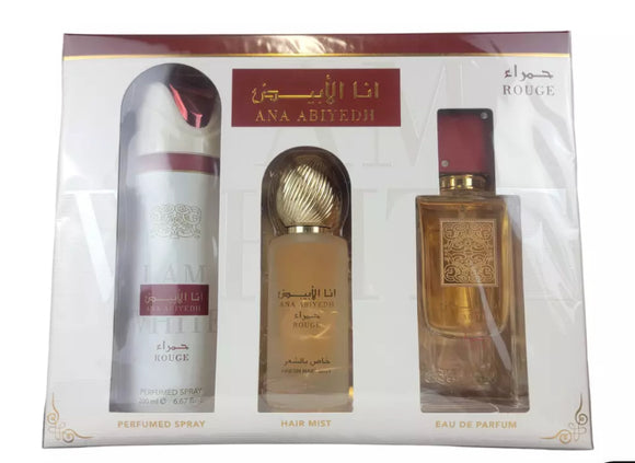 ANA ABIYEDH ROUGE BY LATATAFA 3 PCS GIFT SET
