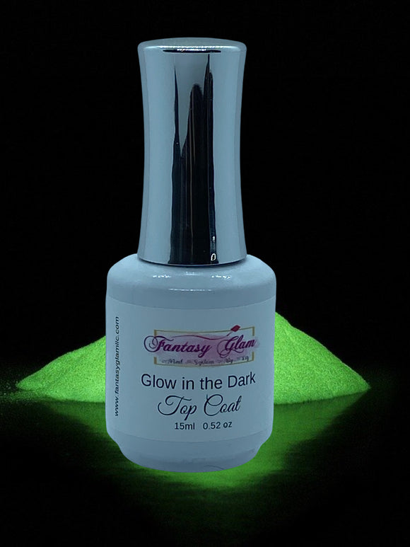 Glow in the dark top gel