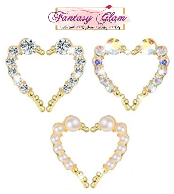 Heart Nail Charm 2 pcs